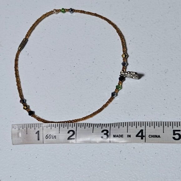 Boho Handcrafted Beaded Butterfly Charm Choker Necklace Nature Fashion Jewelry - Picture 3 of 3